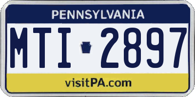 PA license plate MTI2897