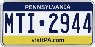 PA license plate MTI2944