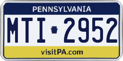 PA license plate MTI2952