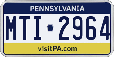PA license plate MTI2964