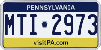 PA license plate MTI2973