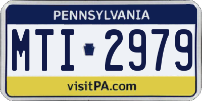 PA license plate MTI2979