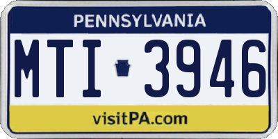 PA license plate MTI3946