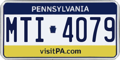 PA license plate MTI4079