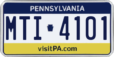 PA license plate MTI4101