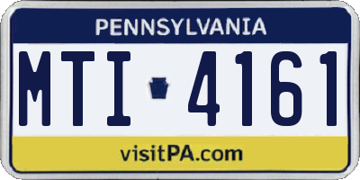 PA license plate MTI4161