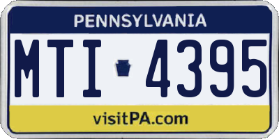 PA license plate MTI4395