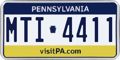PA license plate MTI4411