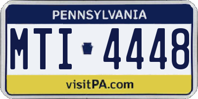 PA license plate MTI4448