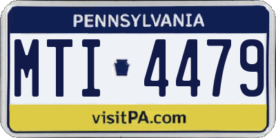 PA license plate MTI4479