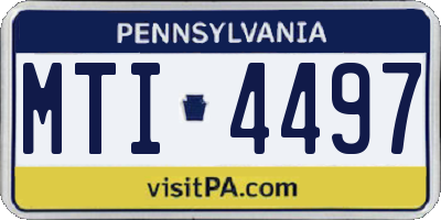 PA license plate MTI4497