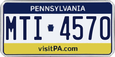 PA license plate MTI4570