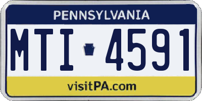 PA license plate MTI4591