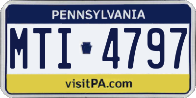PA license plate MTI4797