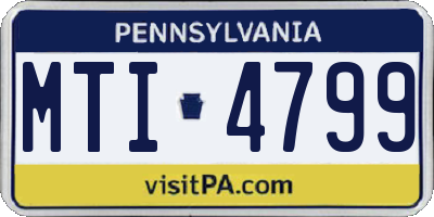PA license plate MTI4799