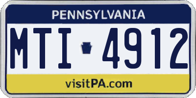 PA license plate MTI4912