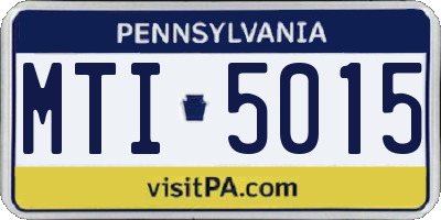 PA license plate MTI5015