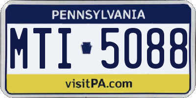 PA license plate MTI5088