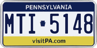 PA license plate MTI5148