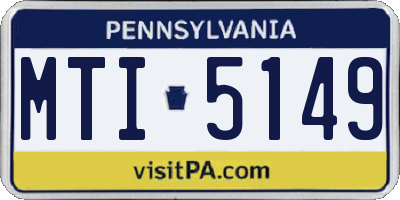 PA license plate MTI5149