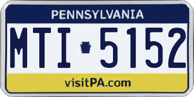 PA license plate MTI5152