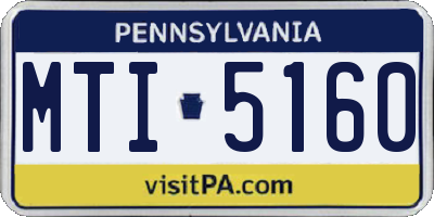 PA license plate MTI5160