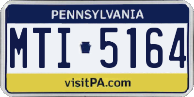 PA license plate MTI5164