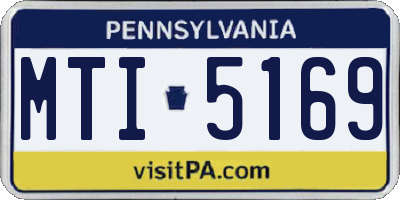 PA license plate MTI5169