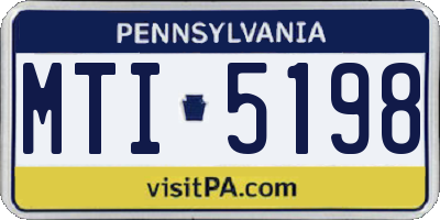 PA license plate MTI5198