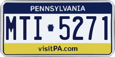 PA license plate MTI5271