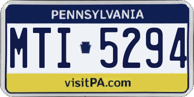 PA license plate MTI5294