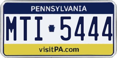 PA license plate MTI5444