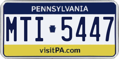 PA license plate MTI5447