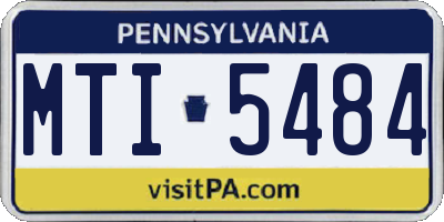 PA license plate MTI5484