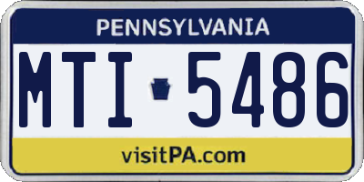PA license plate MTI5486