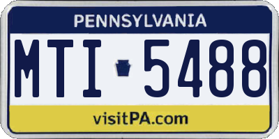 PA license plate MTI5488