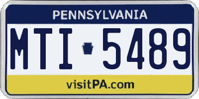 PA license plate MTI5489