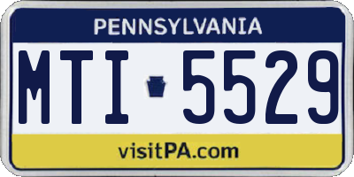 PA license plate MTI5529