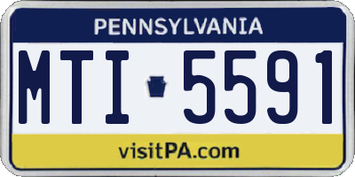 PA license plate MTI5591