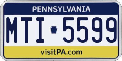 PA license plate MTI5599