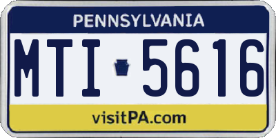 PA license plate MTI5616