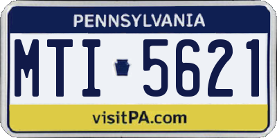 PA license plate MTI5621