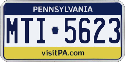 PA license plate MTI5623
