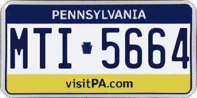 PA license plate MTI5664