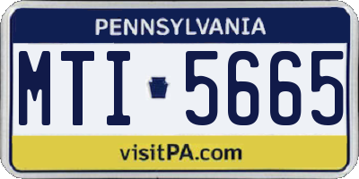 PA license plate MTI5665
