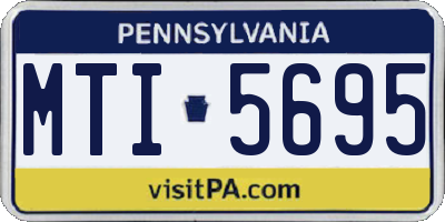 PA license plate MTI5695