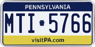 PA license plate MTI5766