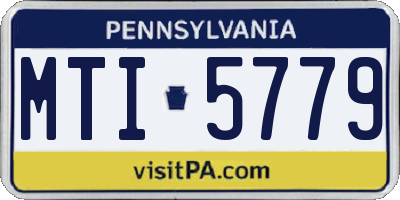 PA license plate MTI5779