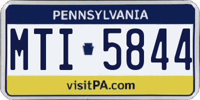 PA license plate MTI5844