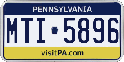 PA license plate MTI5896
